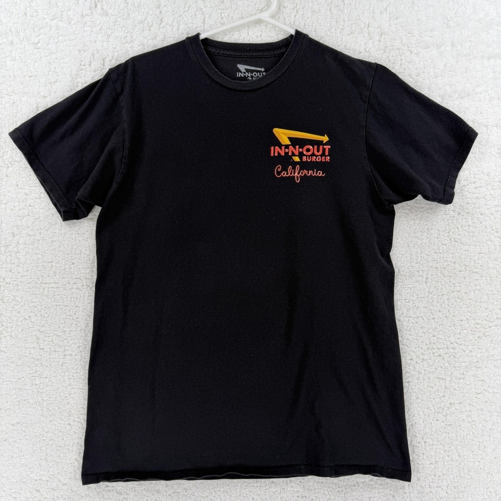 In-N-Out Burger Shirt Mens Medium Black California Cars Graphic‎ Tee T-Shirt